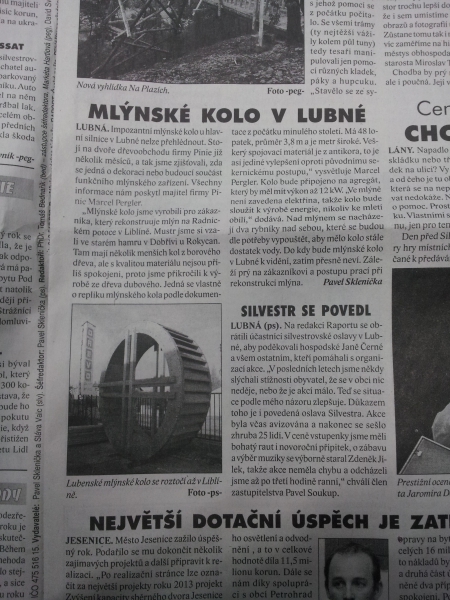 Mlýnské kolo v Lubné